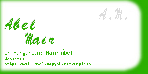abel mair business card
